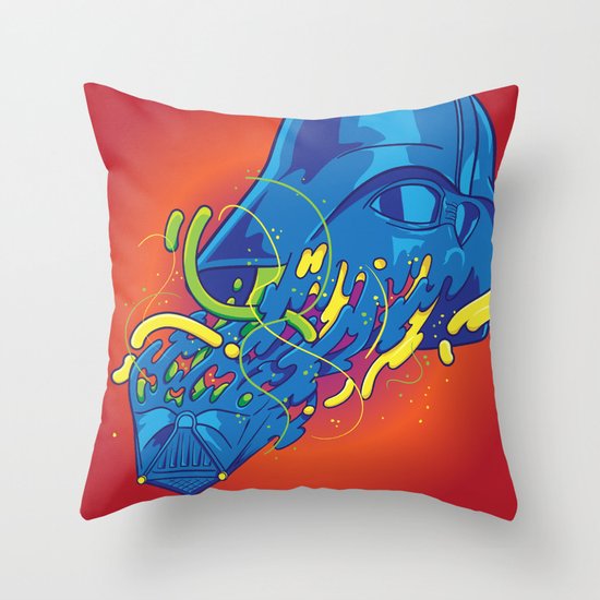 Happily melting Darth Vader Throw Pillow