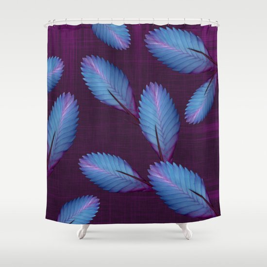 Tillandsia in dark purple Shower Curtain