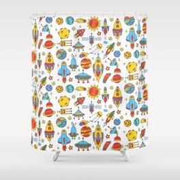 Outer space cosmos pattern Shower Curtain