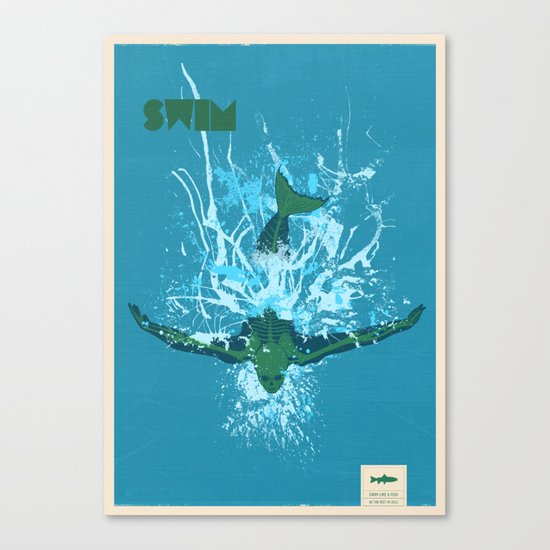 Swim Canvas Print