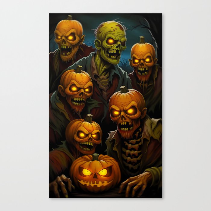 Pumpkin Heads Canvas Print
