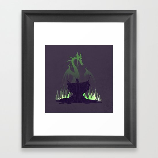 the girl with the dragon temper Framed Art Print
