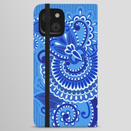 Paisley Ornament - Blue Palette iPhone Wallet Case