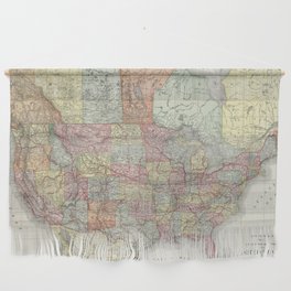 Old road map of the united states of america Wall Hanging