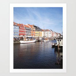 Colorful Nyhavn Canal, Copenhagen (Portrait) Art Print