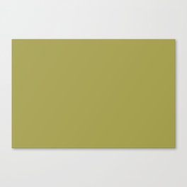 Dark Green-Yellow Solid Color Pantone Oasis 16-0540 TCX Shades of Yellow Hues Canvas Print