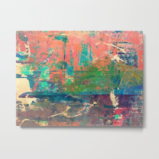 Lake Between Mountains Metal Print