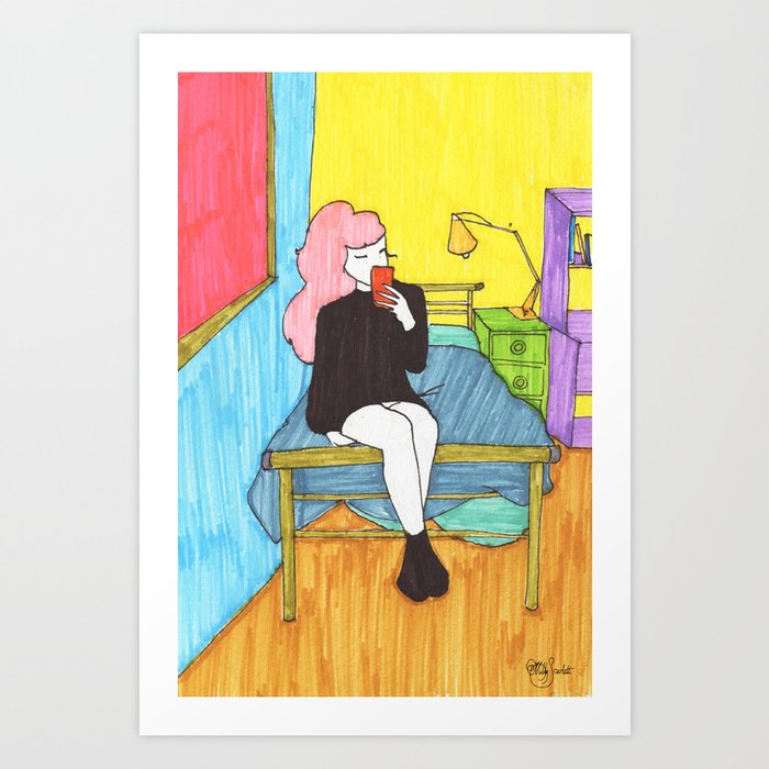 Alone In My Room Art Print By Millyscarlett