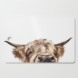 Peeking Highland Cow Cutting Board