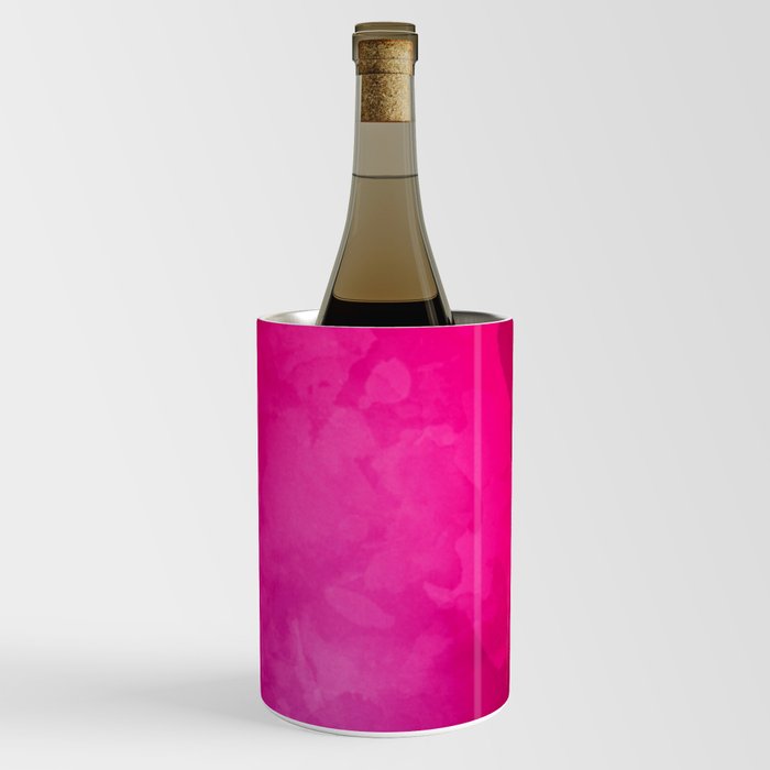 Abstract Watercolor Pink Modern Wine Chiller