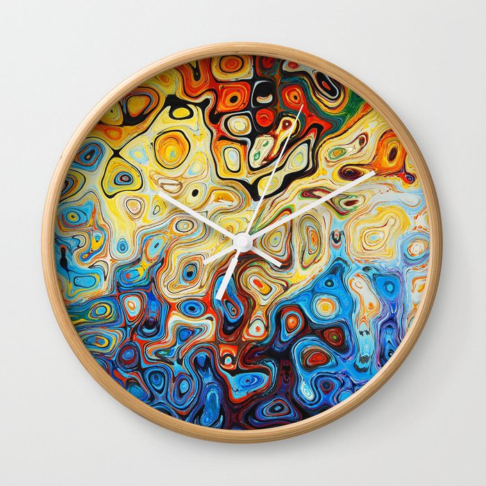Colorful Abstract Pattern Wall Clock