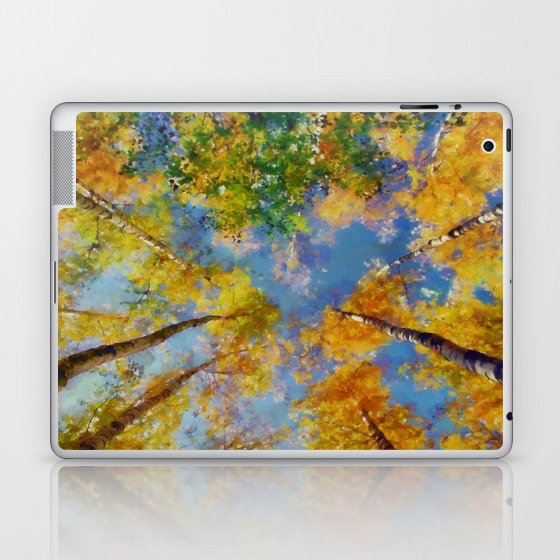 Fall trees in the sky Laptop & iPad Skin