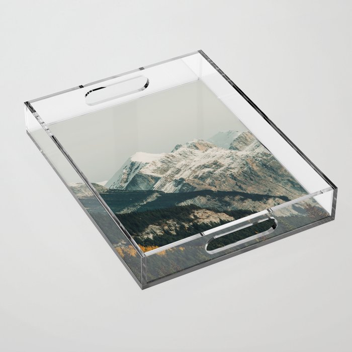 Rocky Mountain Fog - Nature and Landscape Photography Acrylic Tray