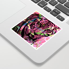 A Neon Tiger Sticker