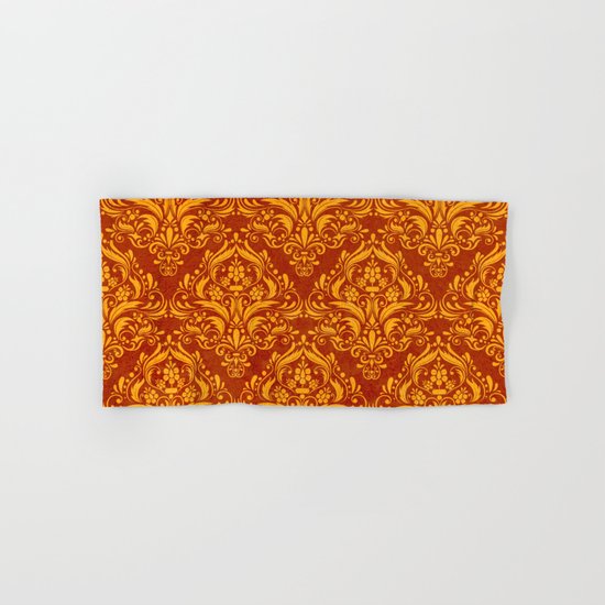 Halloween damask colors #2 Hand & Bath Towel