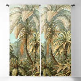 Vintage Tropical Palm Blackout Curtain