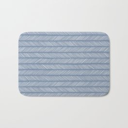 Denim Blue Small Herringbone Bath Mat