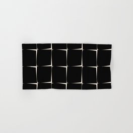 Urban Flux Minimalist Pattern in Black and Almond Cream Hand & Bath Towel