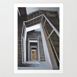 Inside of Arch #1 Art Print | Photo, Architecture, Color, Building, Geometric, Stairs, Digital, Other 