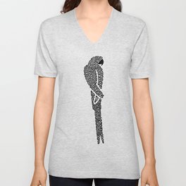 Squiggle Macaw V Neck T Shirt