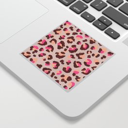 Leopard Print – Pink & Mauve Palette Sticker