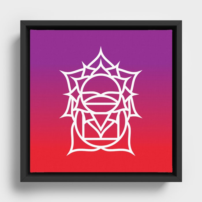 Root & Crown Chakra Intersection Framed Canvas