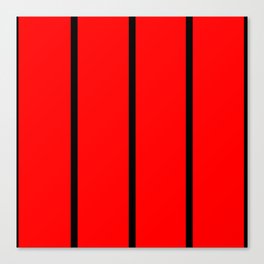 Red and Black Stripes Canvas Print