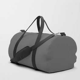 Dark Gray Solid Color Pantone Gunmetal 18-0306 TCX Shades of Green Hues Duffle Bag