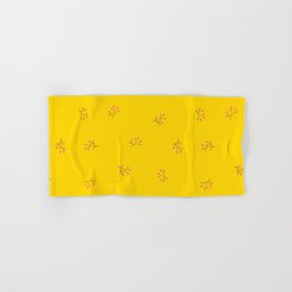 Branches With Red Berries Seamless Pattern on Yellow Background Hand & Bath Towel