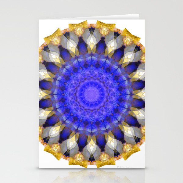 Purple Royalty Mandala - Purple And Gold Art Stationery Cards