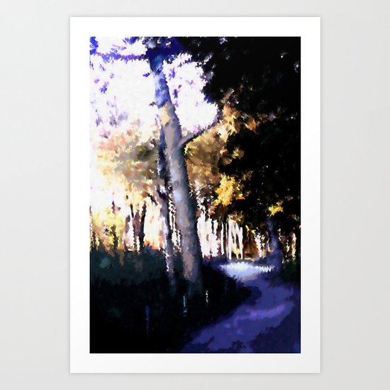 Hiking on the Coast. Art Print