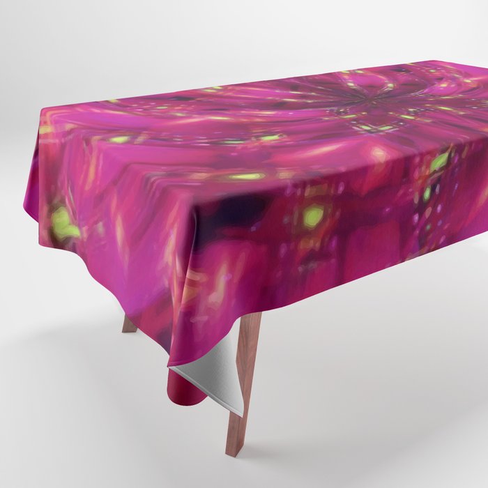 Bouncing Fluffy Neon Lotus Tablecloth