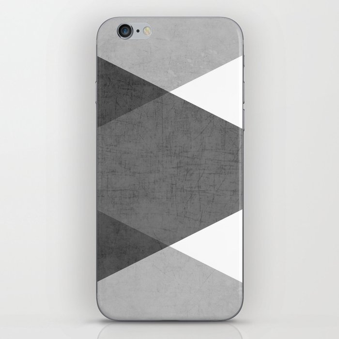 black and white triangles iPhone Skin