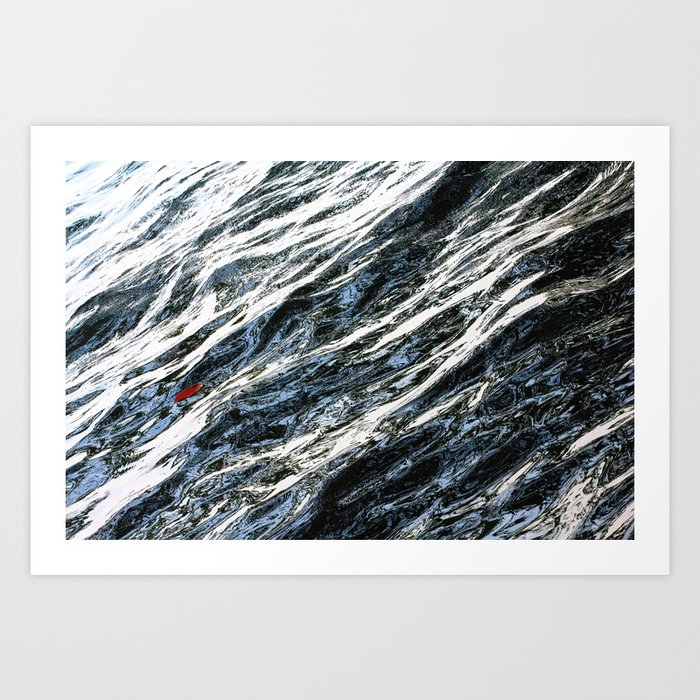 Swept Away - Abstract Ocean Waves Art Print