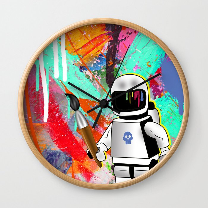 space painting Wall Clock