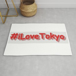 "#iLoveTokyo" Cute Design. Buy Now Area & Throw Rug