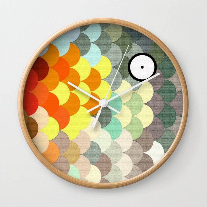 Rainbow Scales  Wall Clock