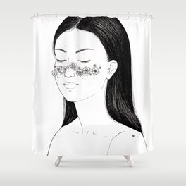 Blooming freckles Shower Curtain