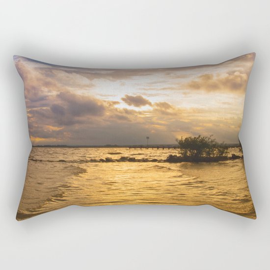 Weather over the lake Rectangular Pillow