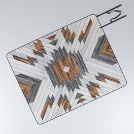 Urban Tribal Pattern No.8 - Aztec - Wood Picnic Blanket