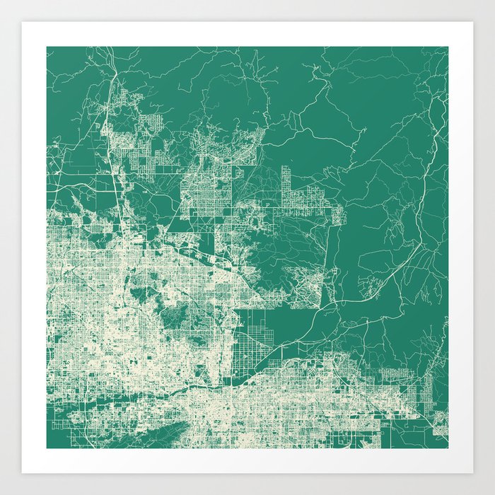 Scottsdale, Arizona - Artistic City Map - USA - Minimal Aesthetic Art Print