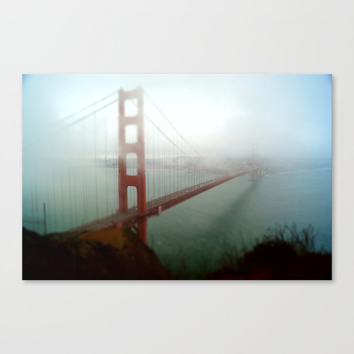 Golden Gate Bridge (San Francisco) in fog Canvas Print