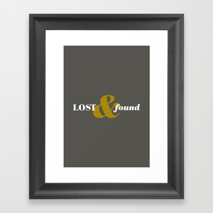17 Lost and found Framed Art Print