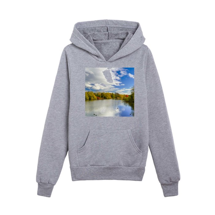 Fall Lake. Kids Pullover Hoodie