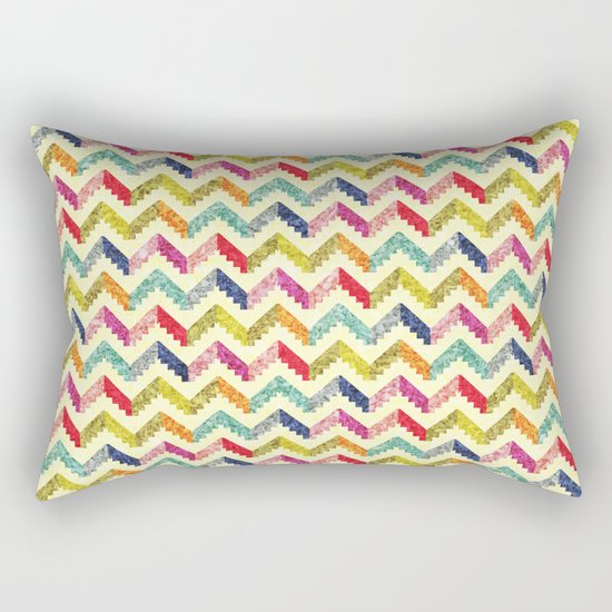 Chevron Multi Color Zigzag Pattern Rectangular Pillow