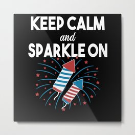 4th Of July Patriot Independence Day Fireworks Metal Print | 4Th, July, United States, Sparks, Us, Independence, Missiles, Freedom, American Flag, Graphicdesign 