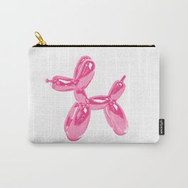 Pink Balloon Dog Pop Art | Kitsch Fun + Cute Carry-All Pouch