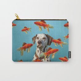 Dalmatian Dog with goldfishes Carry-All Pouch