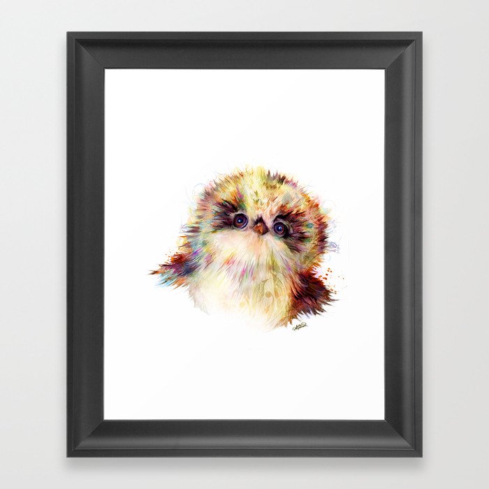 Baby Owl ~ Owlet Painting Framed Art Print
