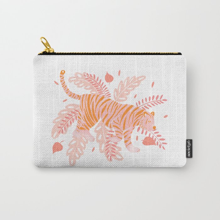 Orange and pink tiger Carry-All Pouch